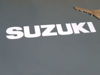 Suzuki Text Solid Style Cut Vinyl Stickers. 6" or 11.5" Pair.