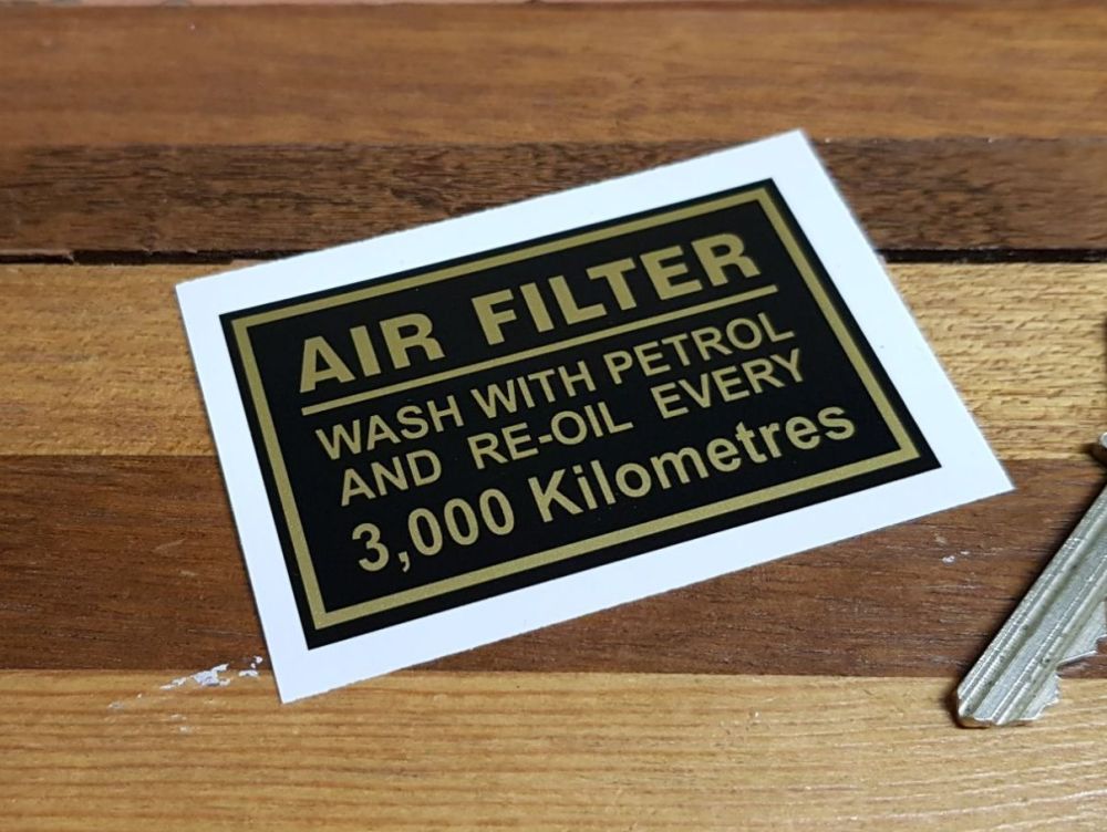 Royal Enfield Air Filter Kilometres Sticker. 2.5".