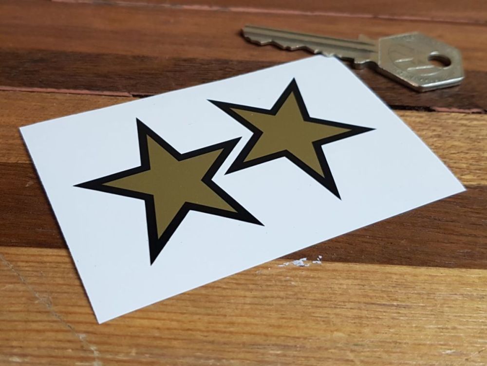 Scooter Side Panel, Fly Screen & Leg Shield Star Stickers - 40mm Pair