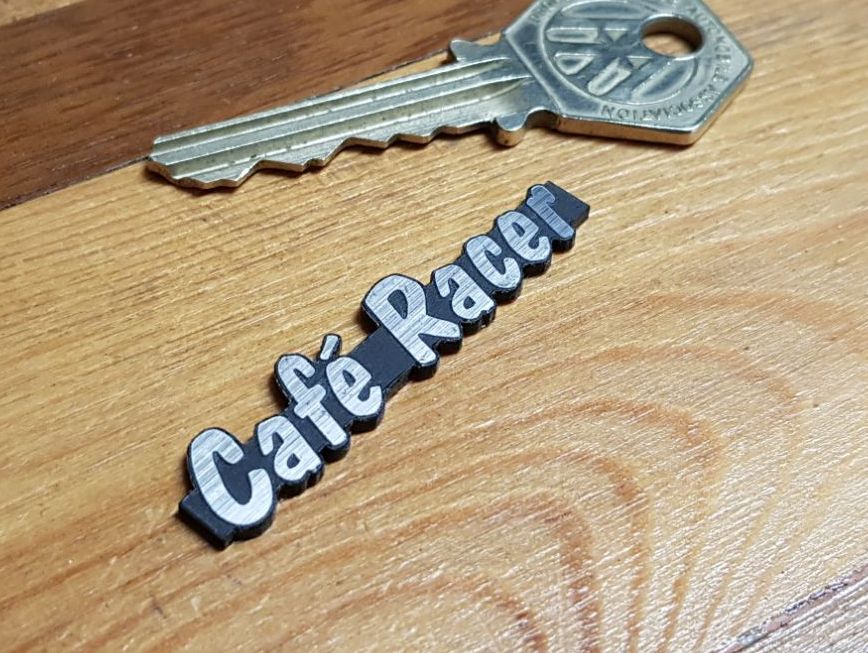 Cafe Racer Laser Cut Self Adhesive Bike Badge 2"
