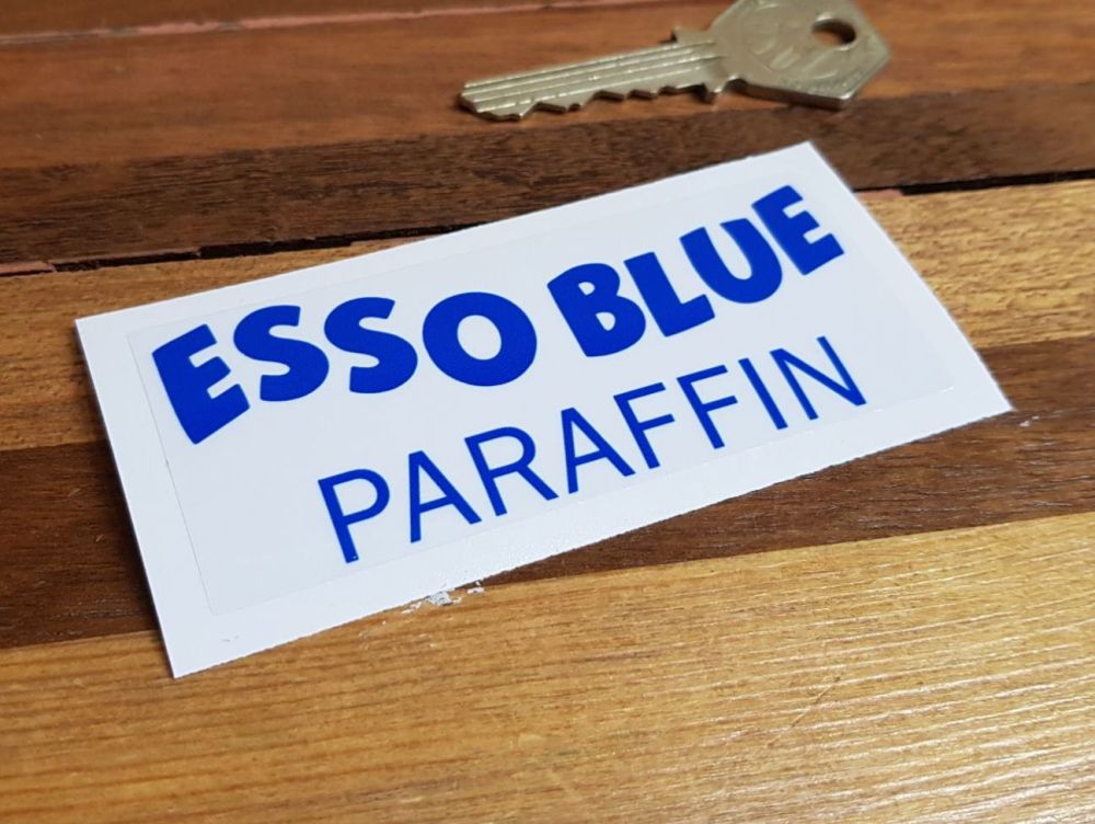 Esso Blue Paraffin Clear Sticker 3.5"