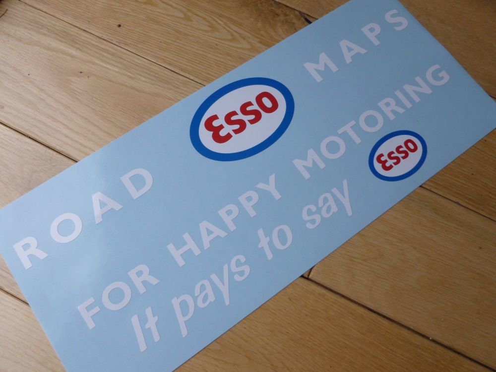 Esso Road Maps Stand Sticker 12.5"