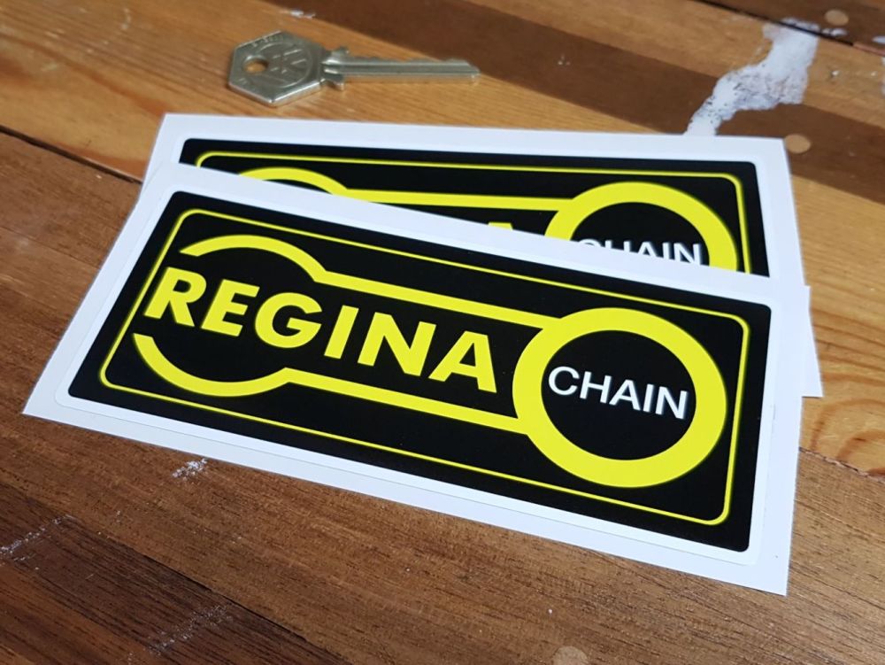 Regina Chain Oblong Stickers - White Border - 5.5" Pair
