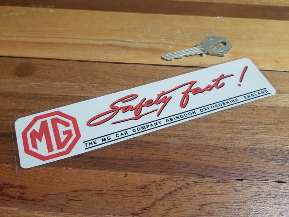 MG Safety Fast Oblong Window Sticker 8