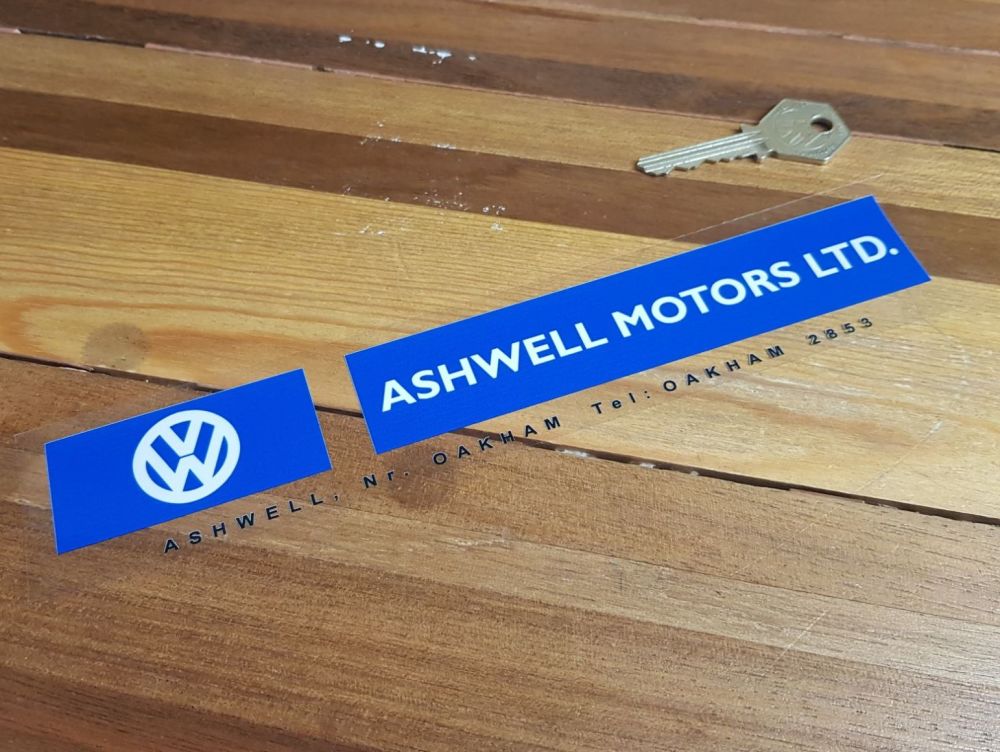 Volkswagen Ashwell Motors Oakham Dealer Sticker 9"