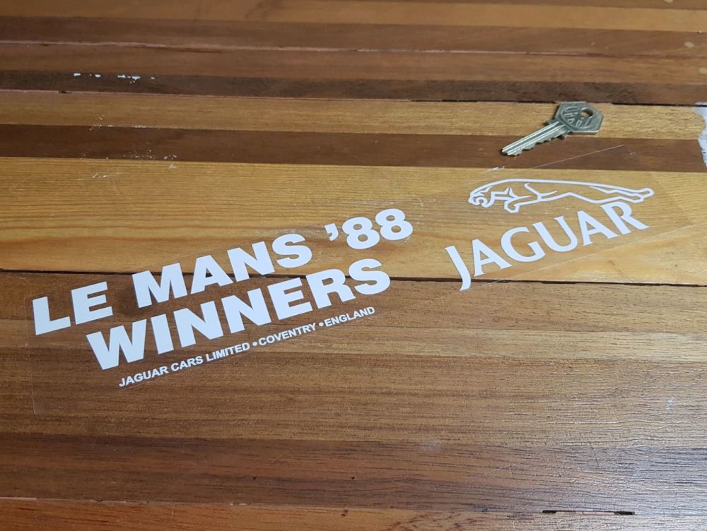 Jaguar Le Mans Winners Window Sticker 11.75" - 1988 or 1990