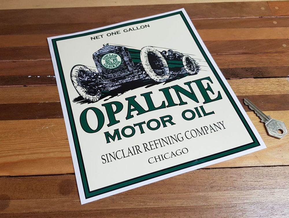 Opaline Motor Oil Sticker 9.25"