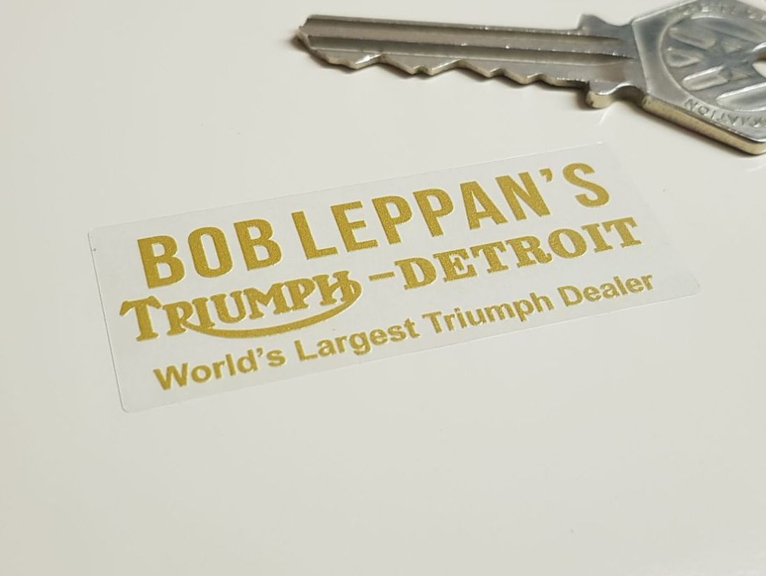 Bob Leppan's Detroit Motorcycle Dealer Sticker 2.25