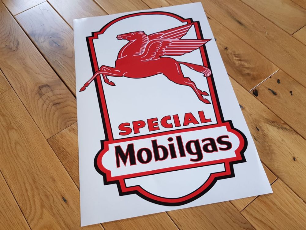 Mobilgas Special Sign Sticker - 18" or 31.5"