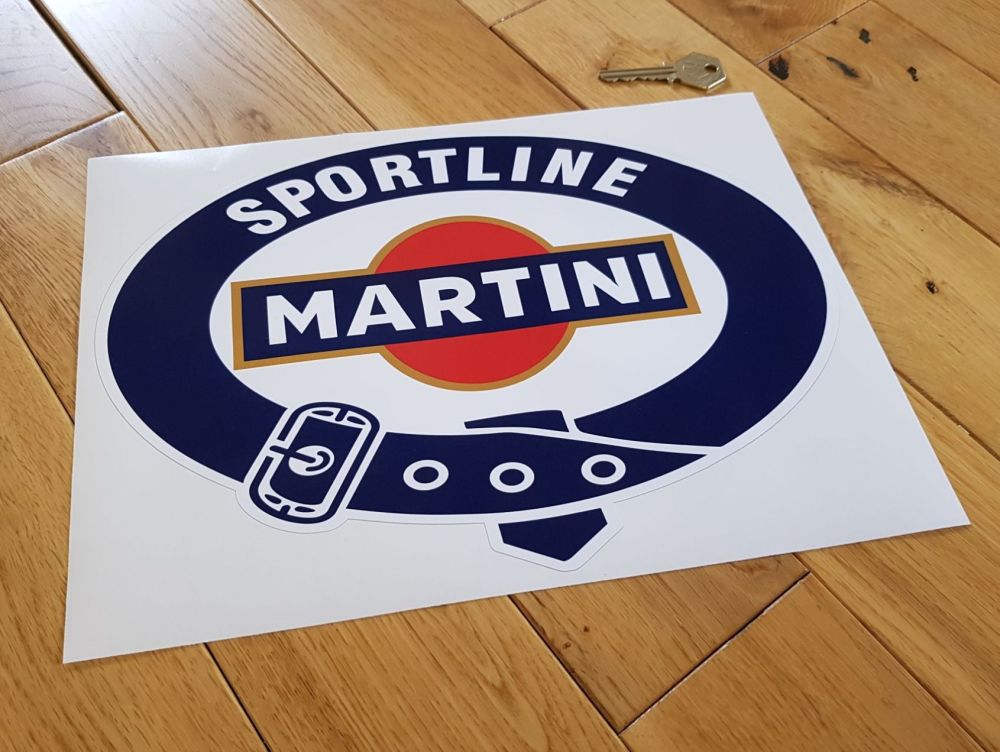 Martini Sportline Belted Logo Sticker 12"