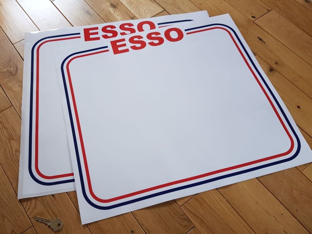 Esso Door Panel Stickers 21.5" Pair
