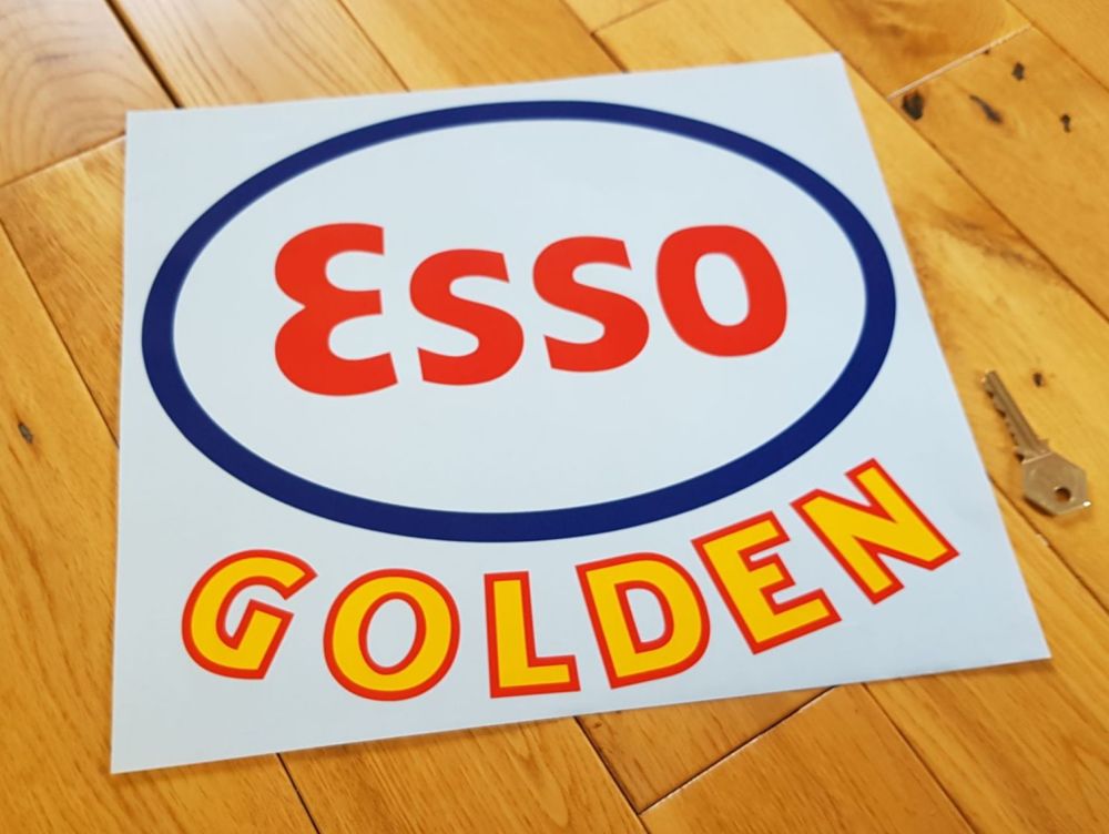 Esso Golden Cut Vinyl Globe Sticker 12"