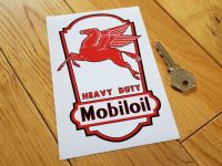 Mobiloil Heavy Duty Sign Sticker 6"