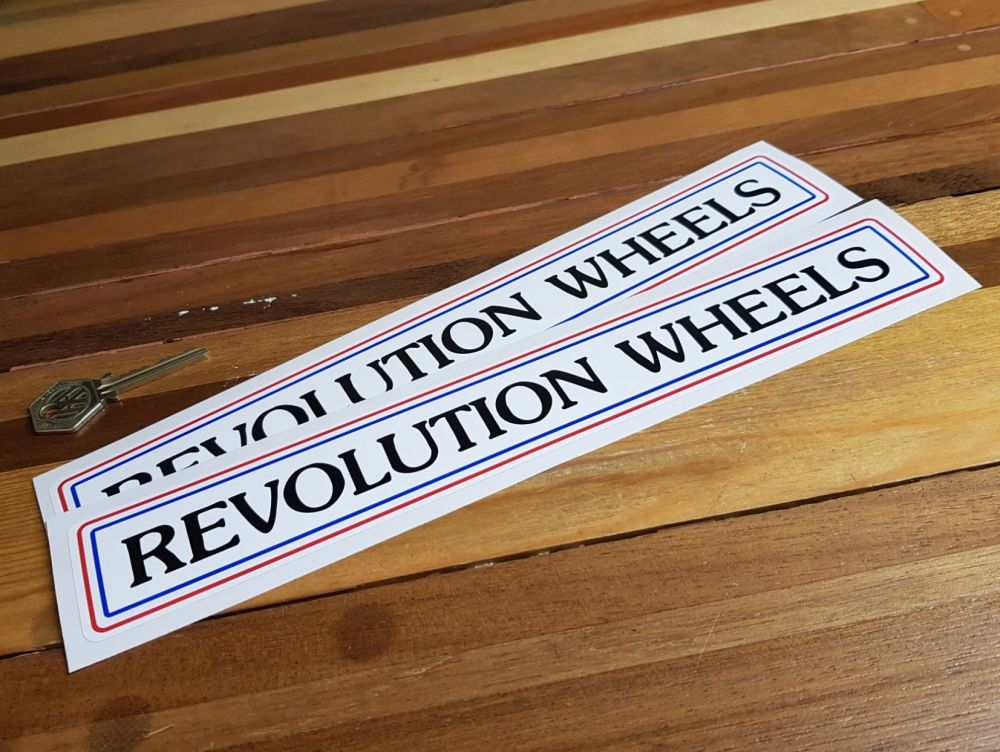 Revolution Wheels Long Oblong Stickers 12" Pair