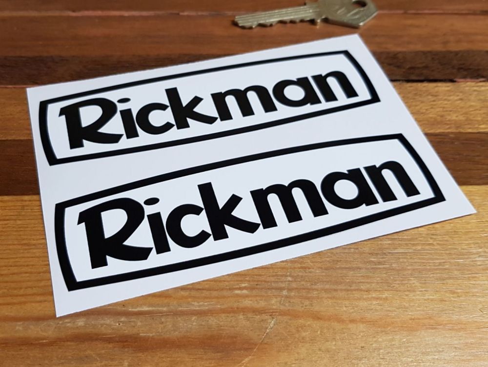 Rickman Black on White Stickers - 2