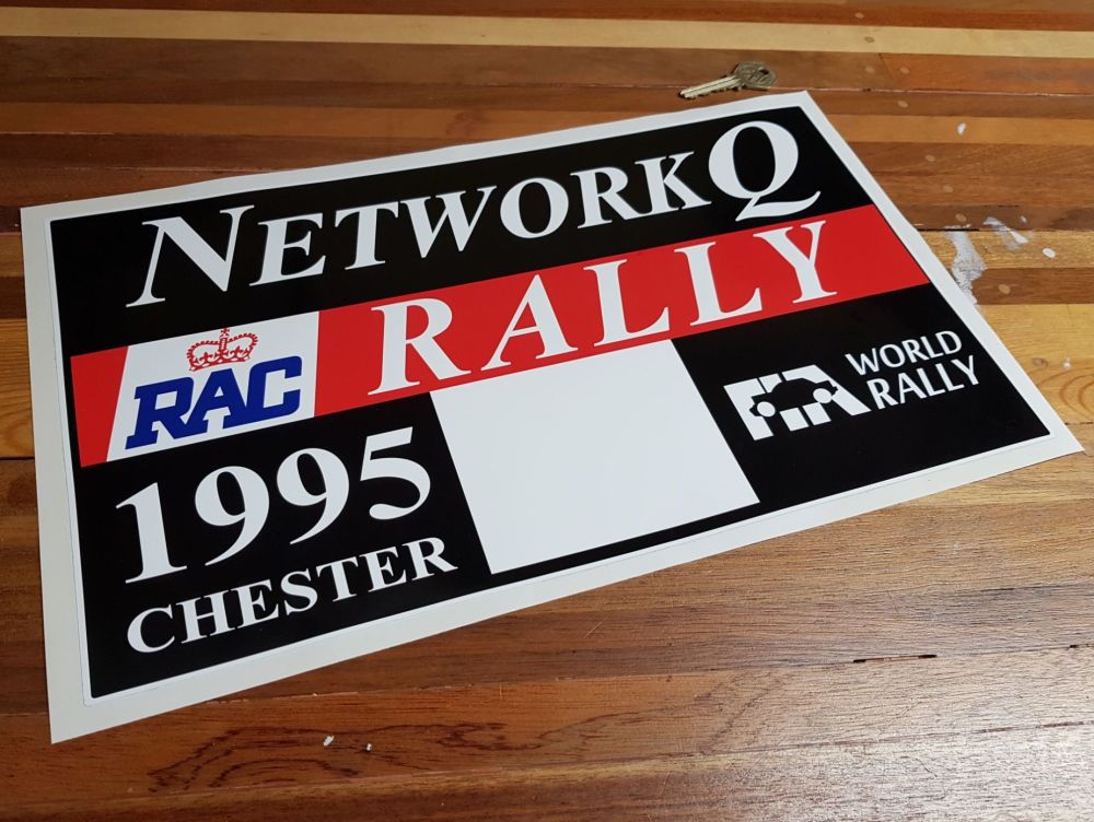 Network Q RAC Rally 1995 Chester Plate Sticker. 16