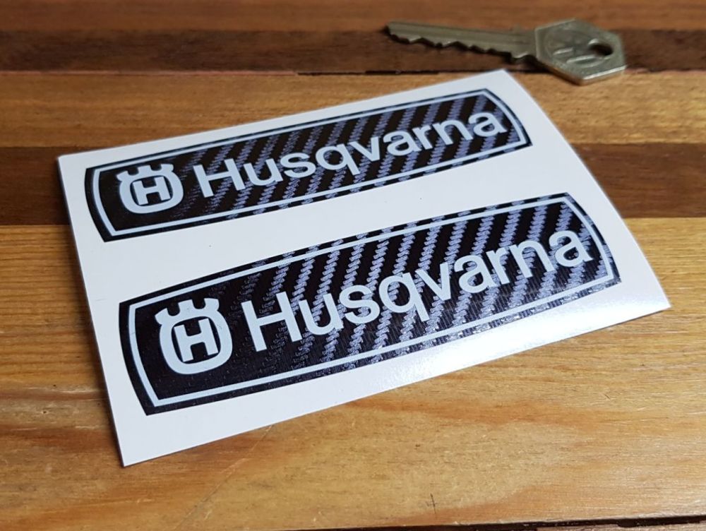 Husqvarna Carbon Fibre Style Stickers 4