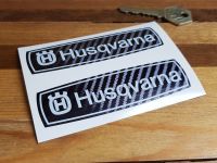 Husqvarna Carbon Fibre Style Stickers - 4