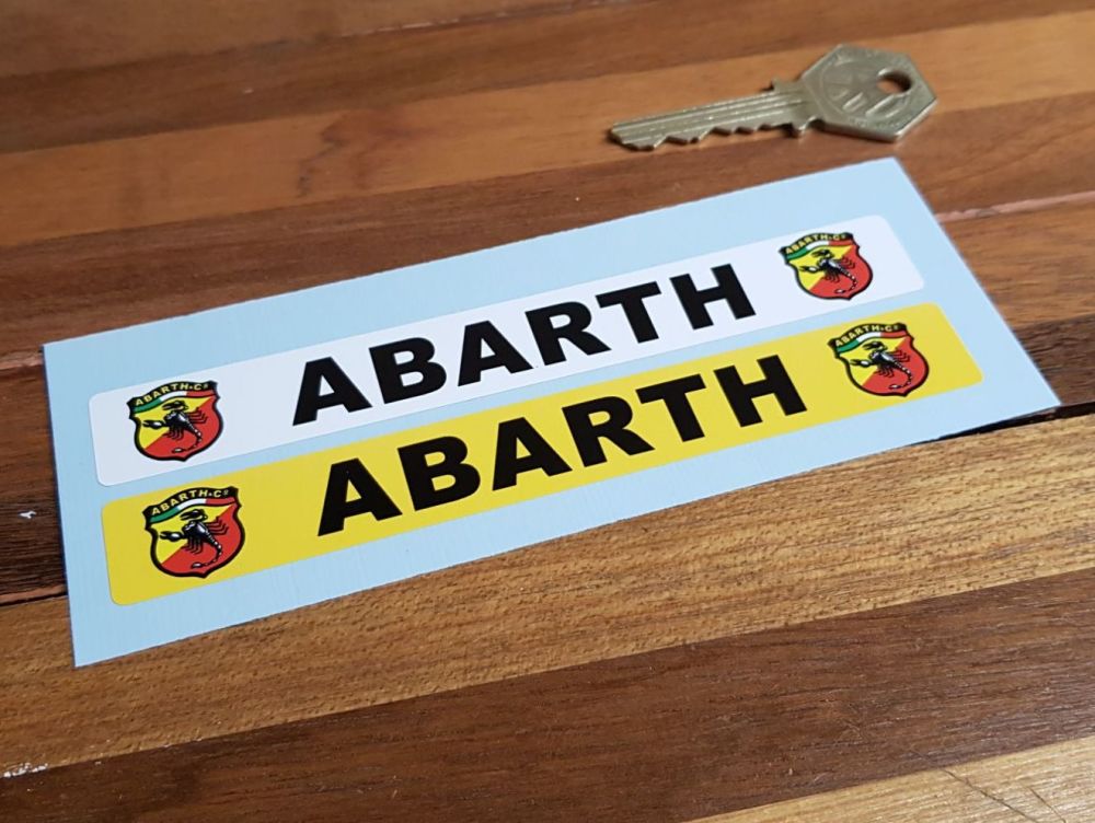 Abarth Number Plate Dealer Logo Cover Stickers. 5.5