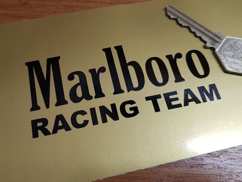 Marlboro Racing Team Cut Text Sticker 4"