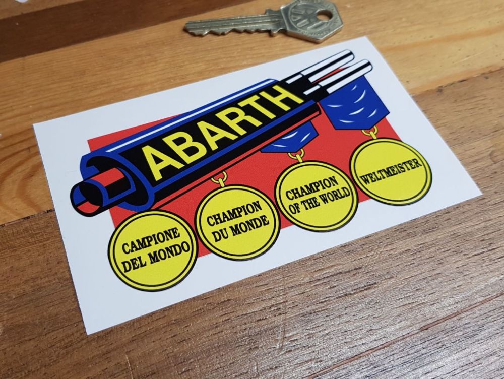 Abarth Champion of the World Sticker 4.75"