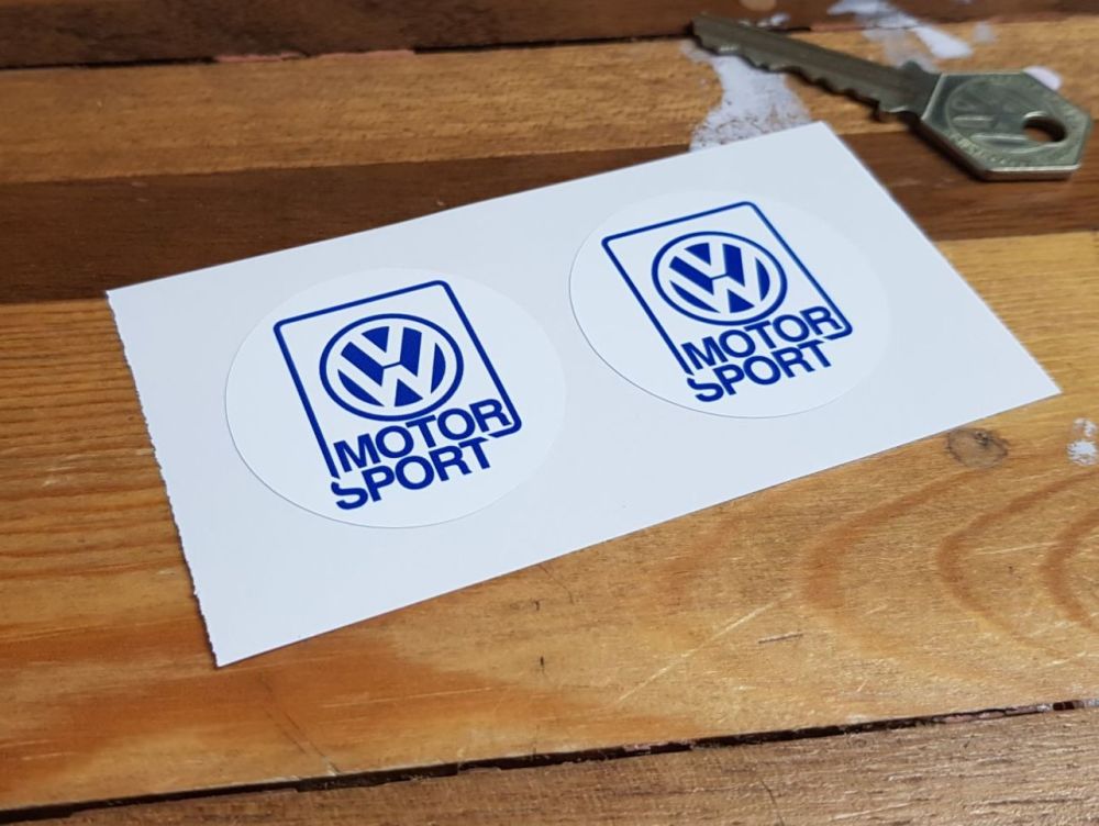 VW Motorsport Circular Stickers 42mm Pair