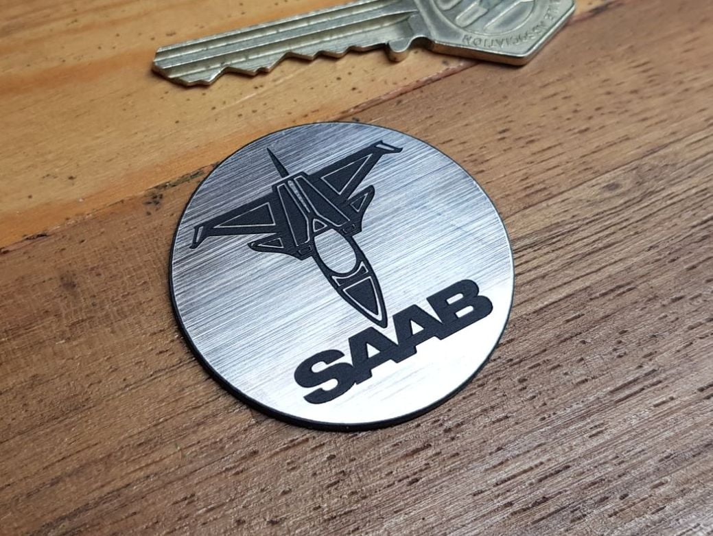 Saab Aero Circular Self Adhesive Car Badge 44mm