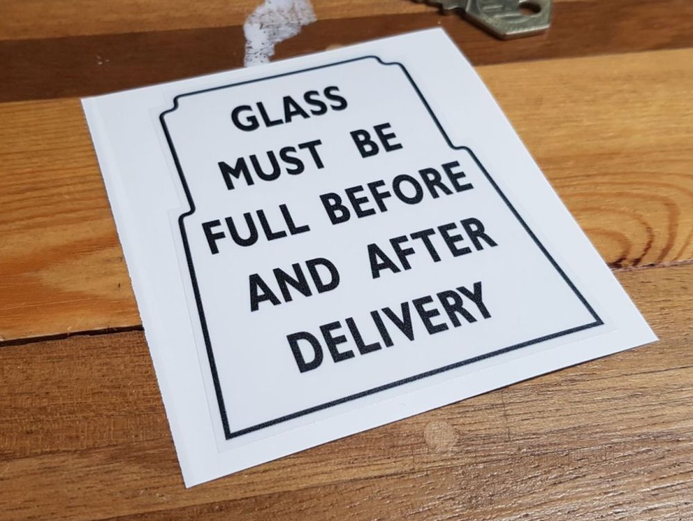 Glass Must Be Full Black & Clear Sticker 4