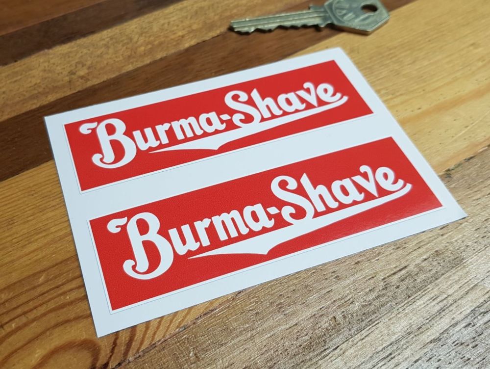 Burma-Shave Oblong Stickers - 4