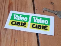 Valeo Cibie Oblong Stickers 2