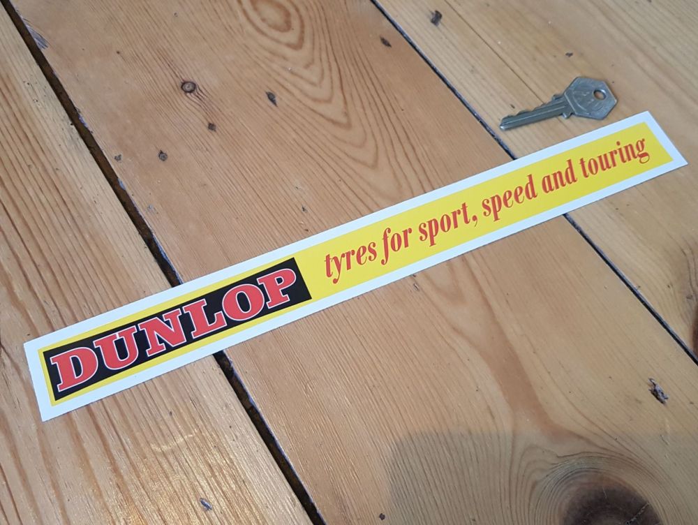 Dunlop Tyres for Sport, Speed and Touring Shelf Edge Sticker 12"