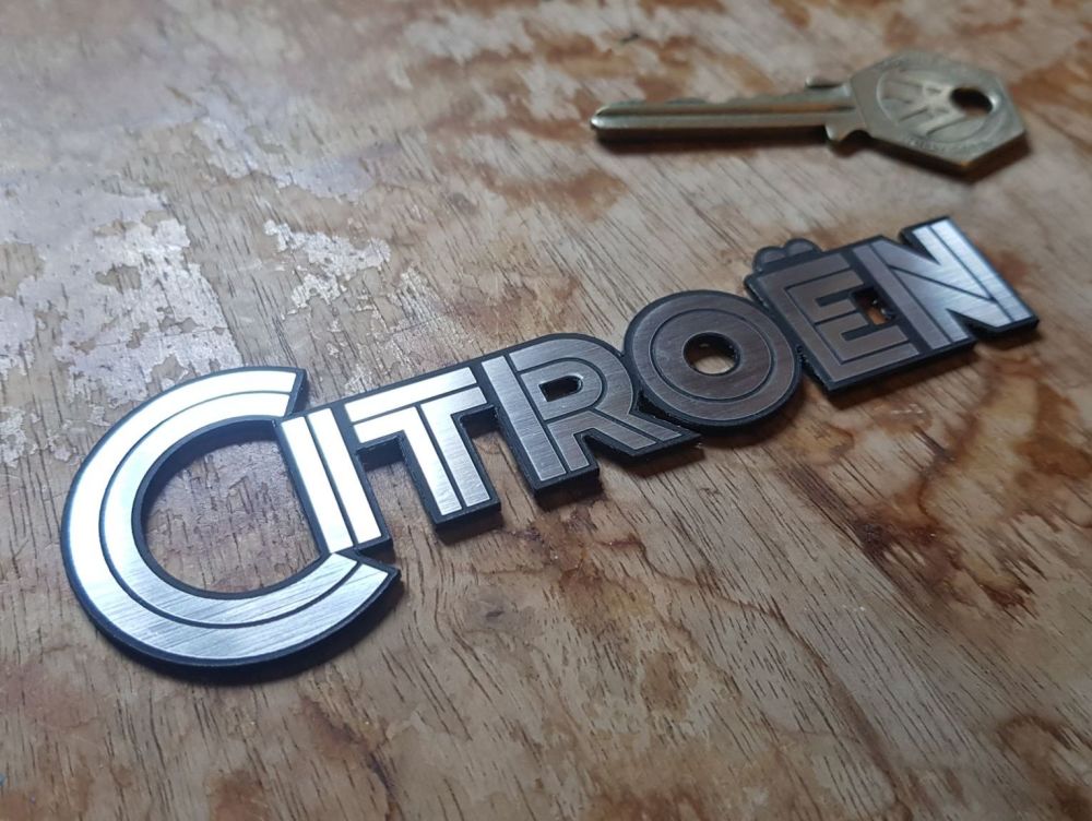 Citroen Art Deco Text Style Self Adhesive Car Badge 4.5"