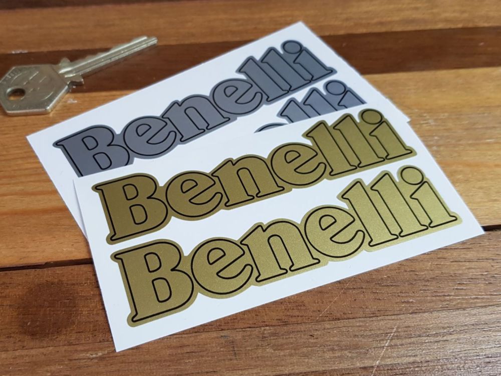 Benelli Cut To Shape Outline Style Text Stickers. 4