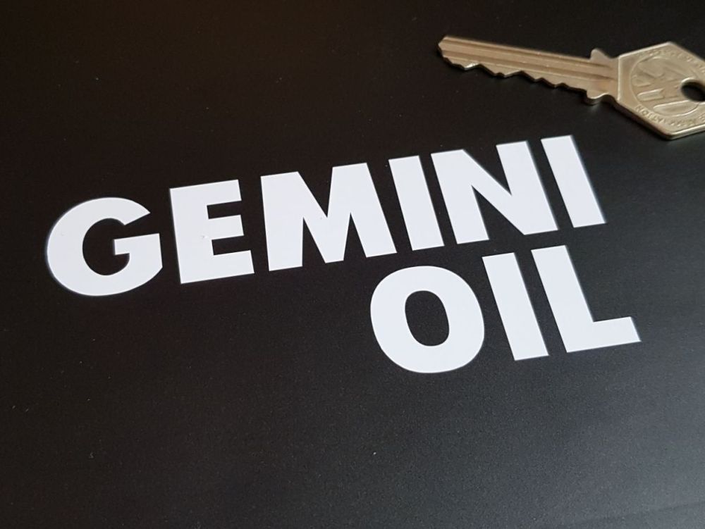 Shell Gemini Oil Cut Text Sticker 4.5