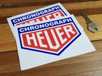 Chronograph Heuer Blue Surround Stickers 5" Pair