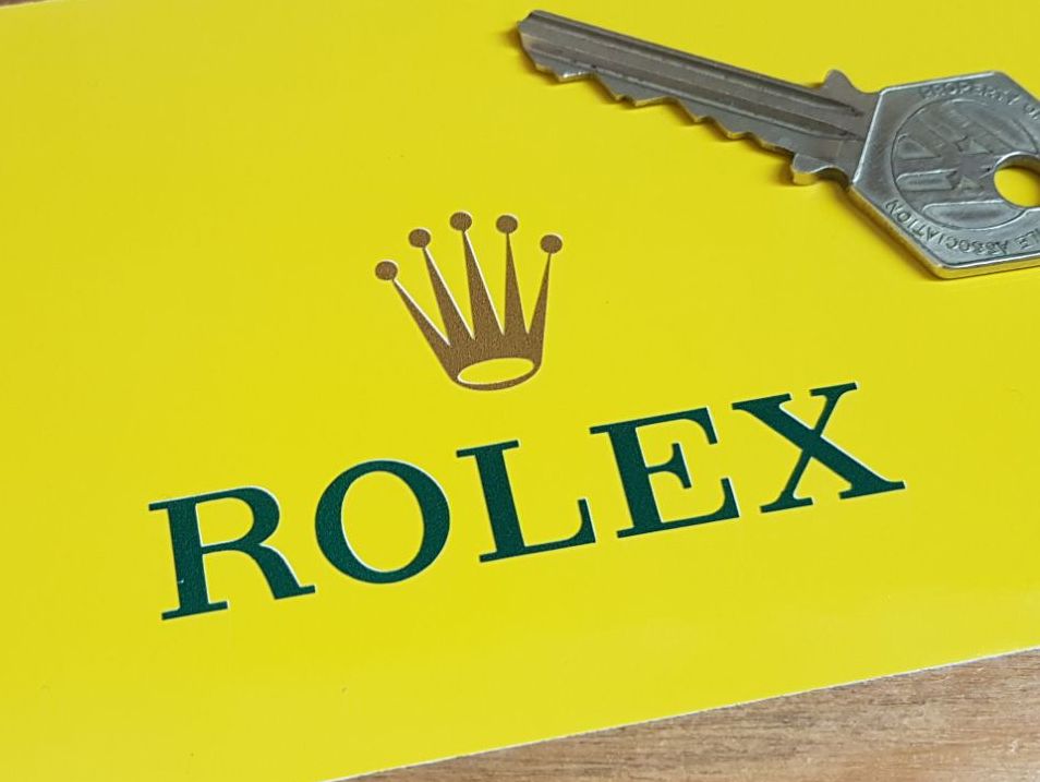 Rolex Sponsors Coloured Cut Vinyl Stickers 2.75