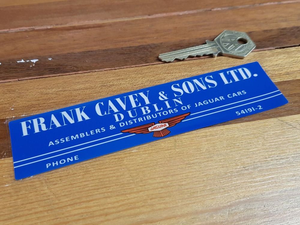 Frank Cavey & Sons Jaguar Dealer Window Sticker 6