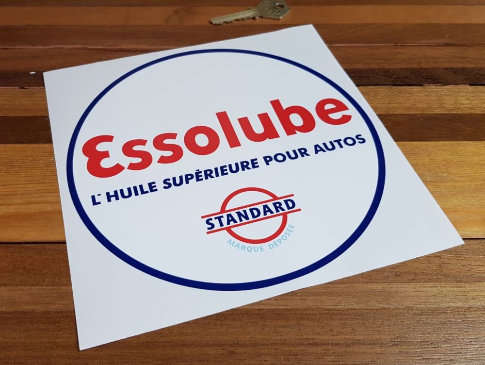 Essolube Oil Circular Sticker 7.5