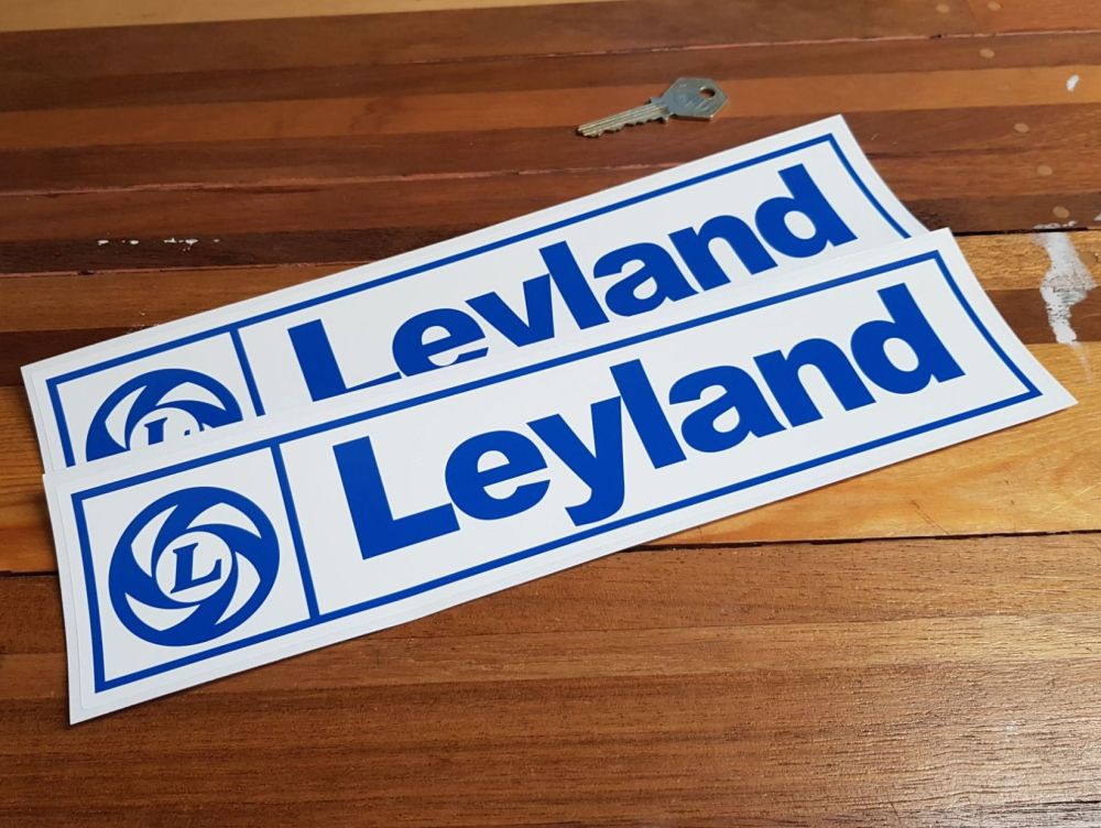 British Leyland L Oblong Stickers. 12" Pair.