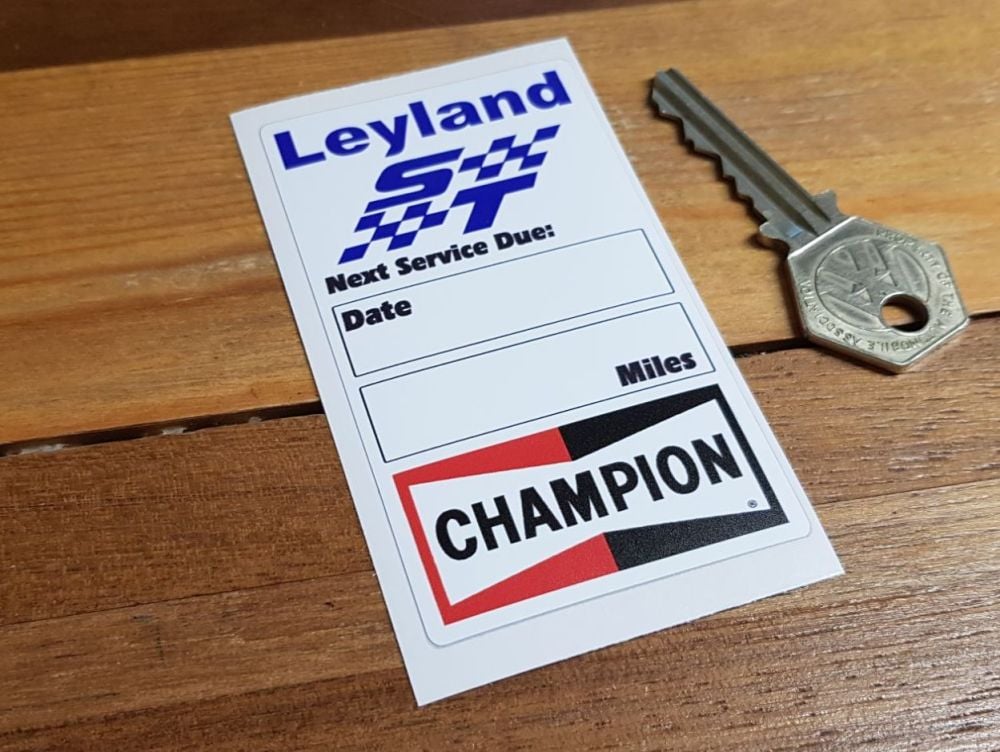 British Leyland ST & Champion Servce Sticker. 3.5".