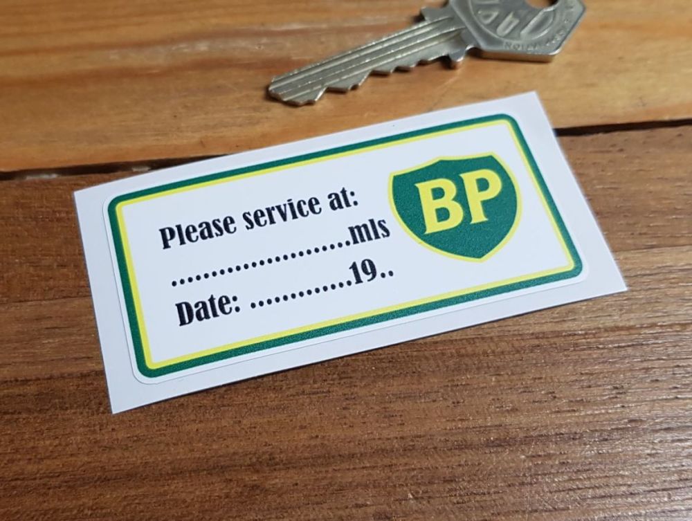 BP 'Please Service At ...' Service Sticker. 3