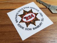 BSA Britains Gold Star Service Sticker. 2.5".