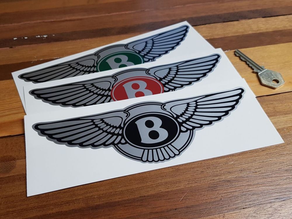 Bentley Winged Logo Stickers - 2.75", 4", or 8" Pair