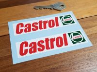 Castrol Oil Classic Oblong Stickers. 4.5