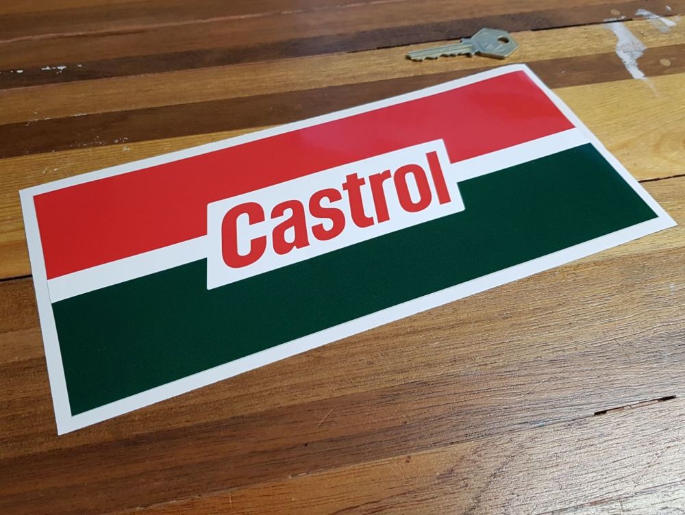 Castrol Racing Wide Oblong Sticker 10"