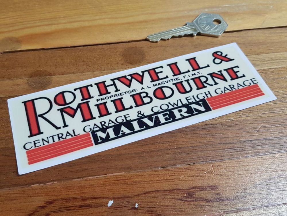 Rothwell & Milbourne Dealers Window Sticker 6.5"