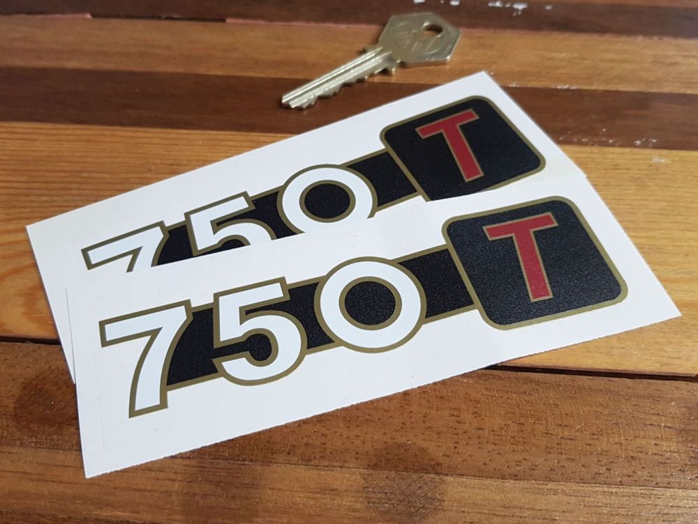 Moto Guzzi 750T Red T Stickers 4.75" Pair
