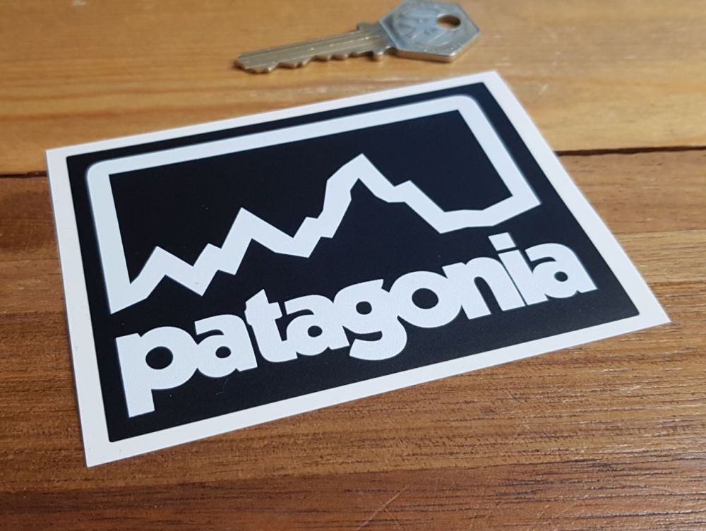 Patagonia White & Black Logo Sticker 4