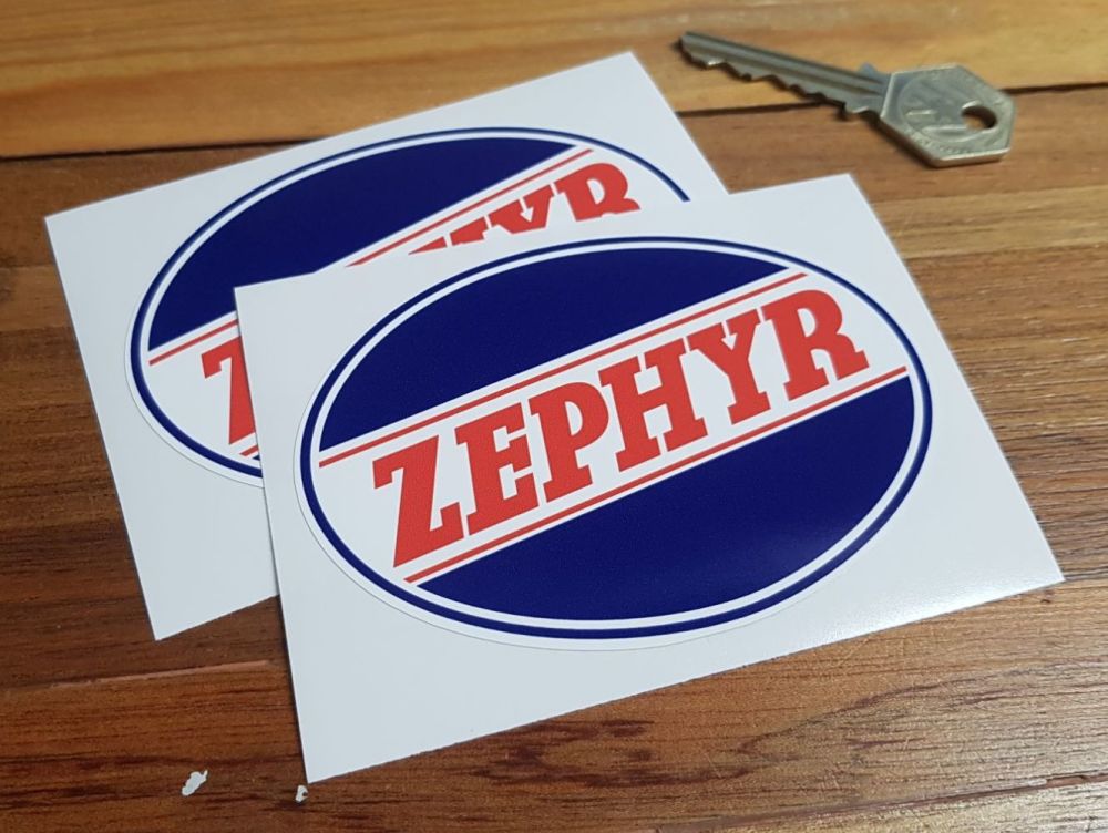 Zephyr Oval Logo Stickers 4" Pair