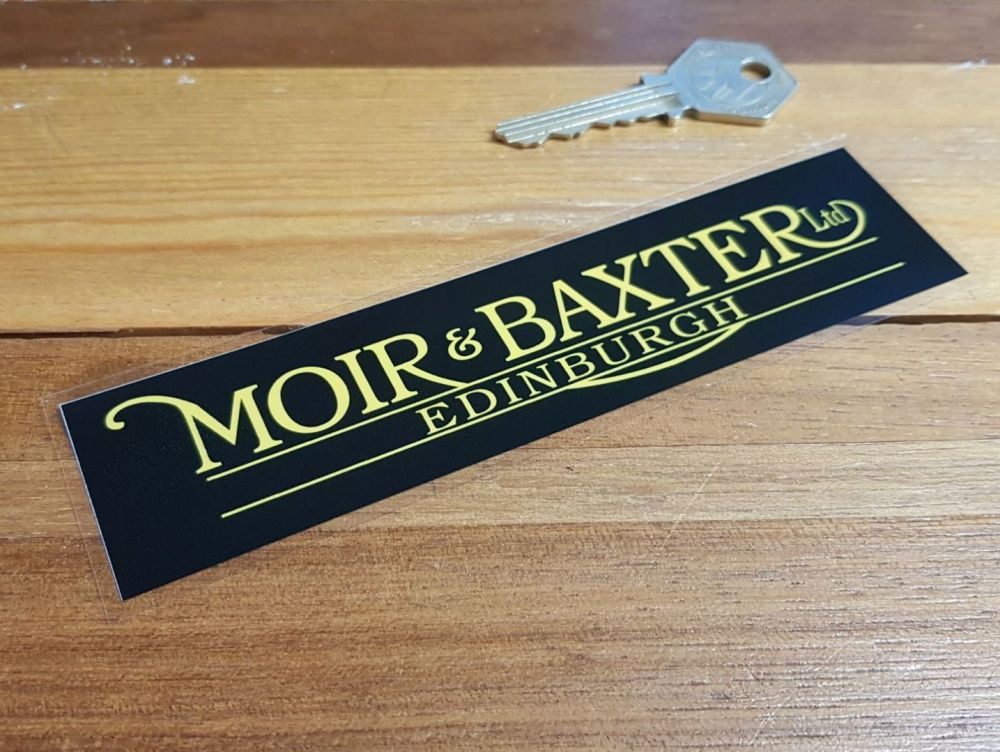 Moir & Baxter Edinburgh Dealers Window Sticker - 6"